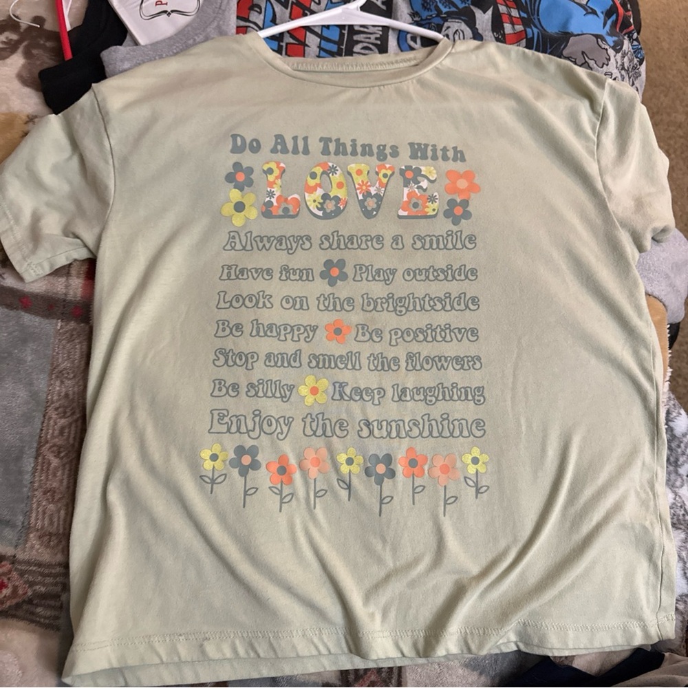 Kids Motivational Graphic Tee - Light Green